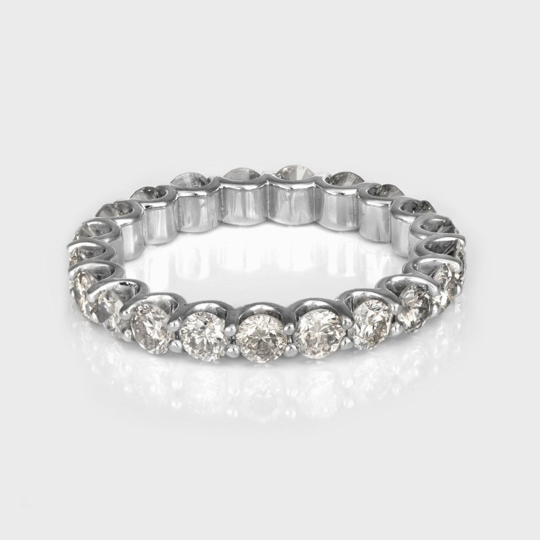 Light brown diamonds white gold eternity ring
