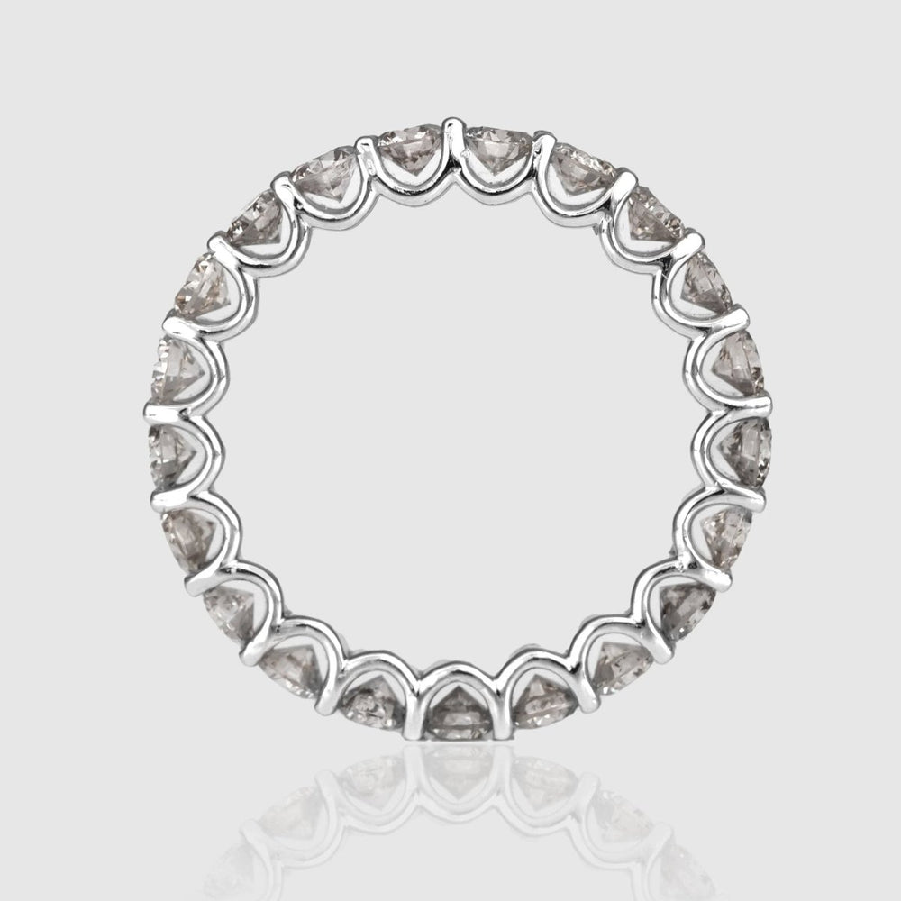 Light brown diamonds white gold eternity ring