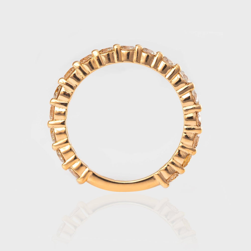 3/4 eternity rose gold diamonds ring