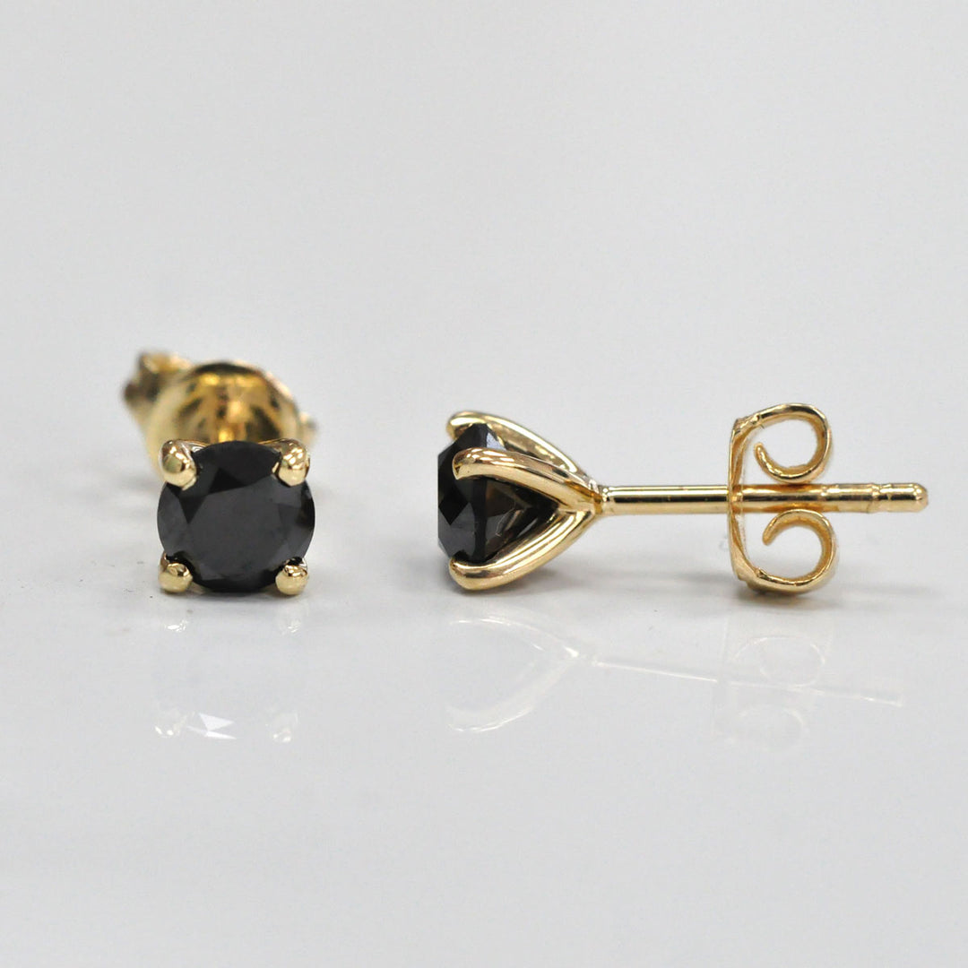 1.0 ctw. Black Diamond Stud Earrings