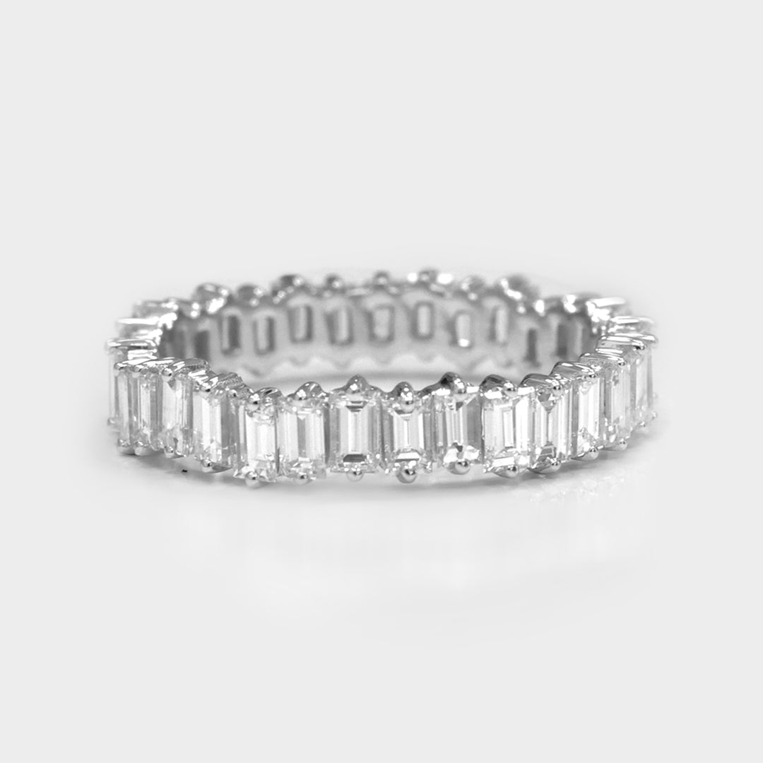 Baguette Cut White Gold Eternity Diamond Ring