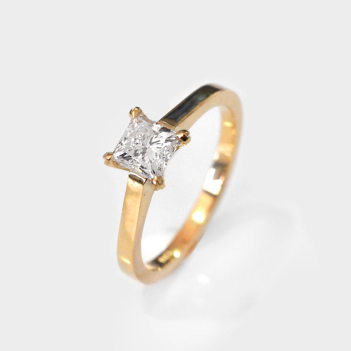 Princess Cut White Diamond Ring