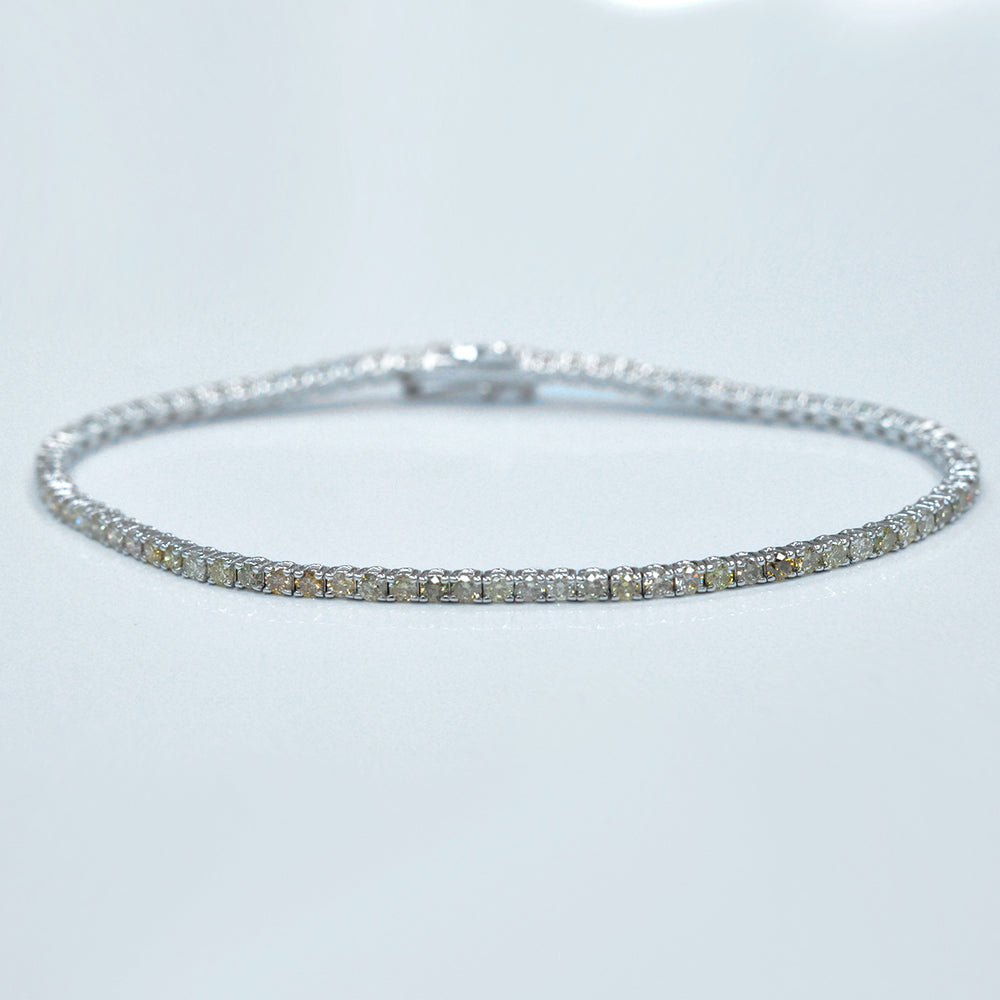 White Gold fancy color mix diamondsTennis bracelet (2.70 ct. tw.)