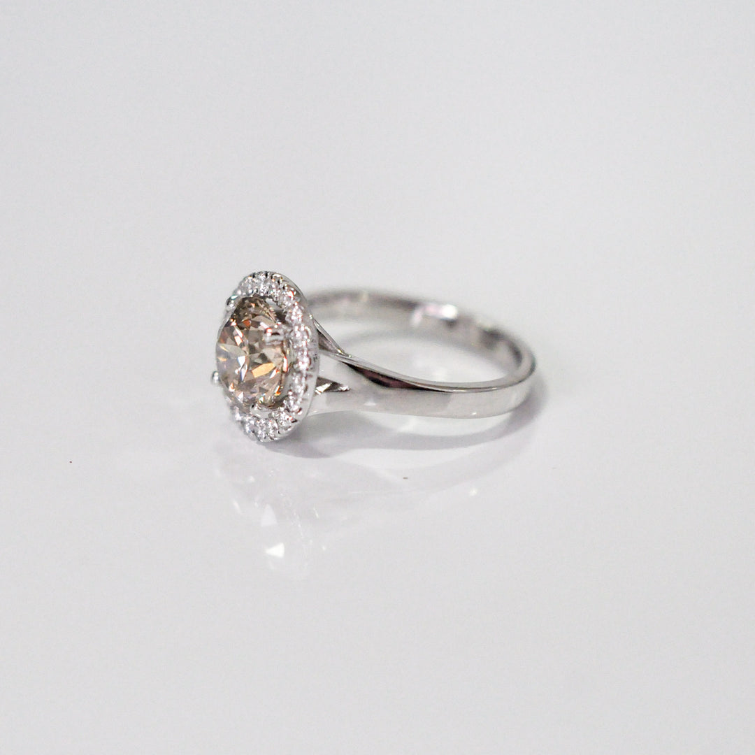 Halo fancy color Diamond Ring