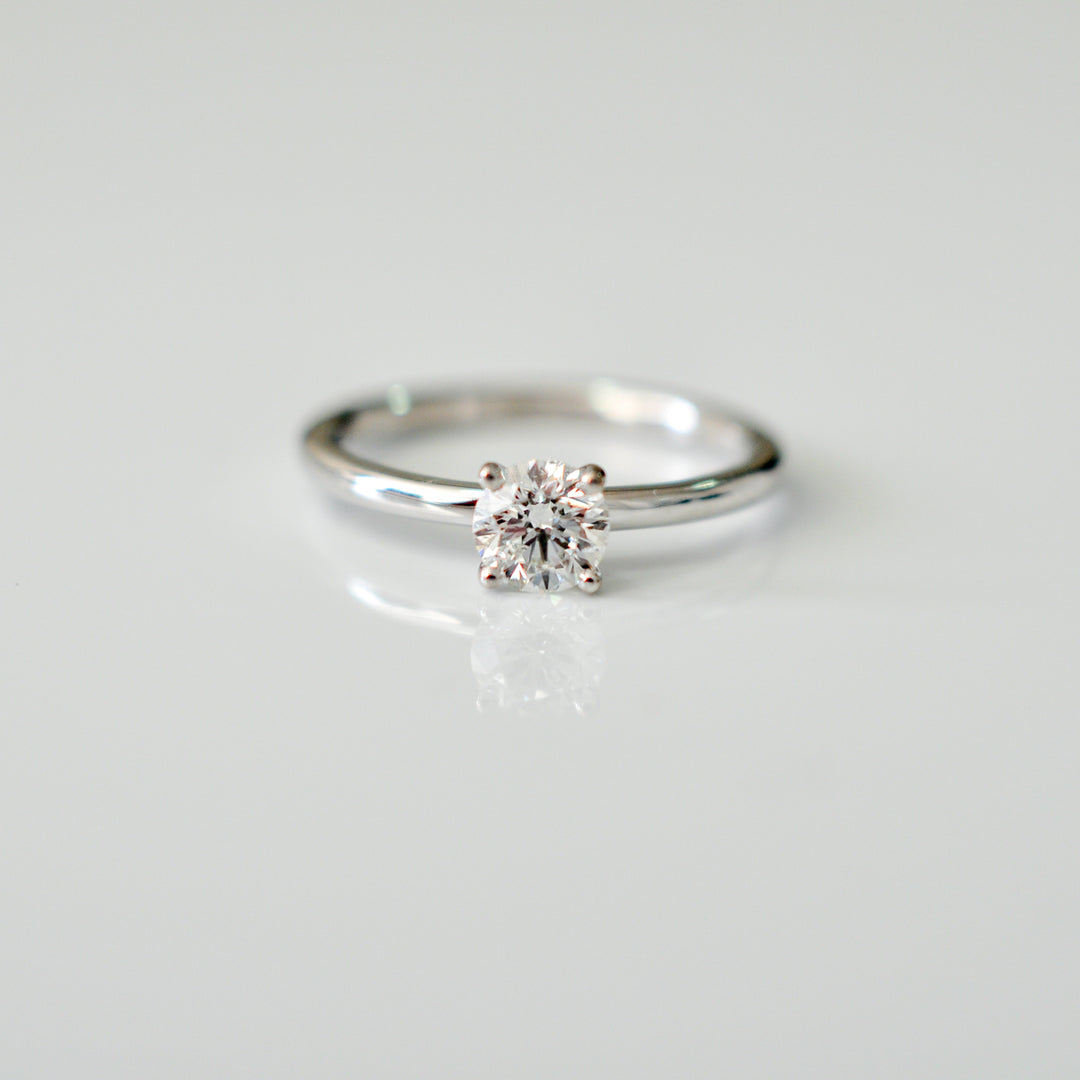 classic 0.4 carat diamond low setting martini SOLITAIRE RING