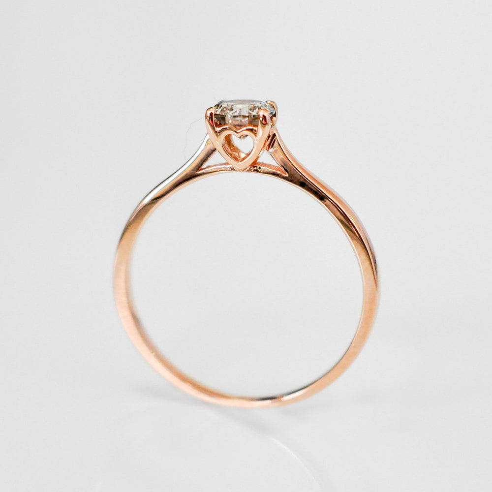0.5 ct delicate romantic rose gold diamond solitaire