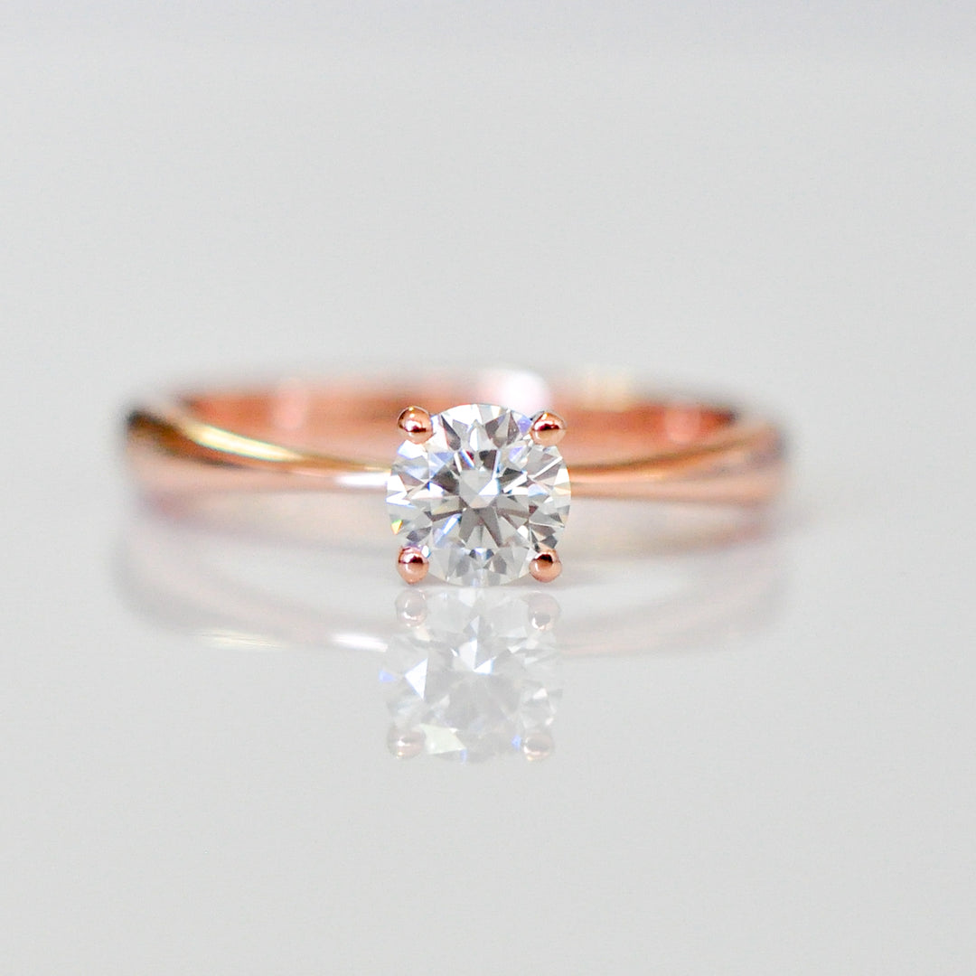 0.4 ct diamond rose gold solitaire ENGAGEMENT RING